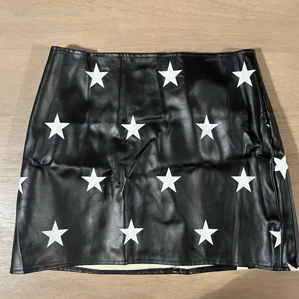 Faux leather skirt